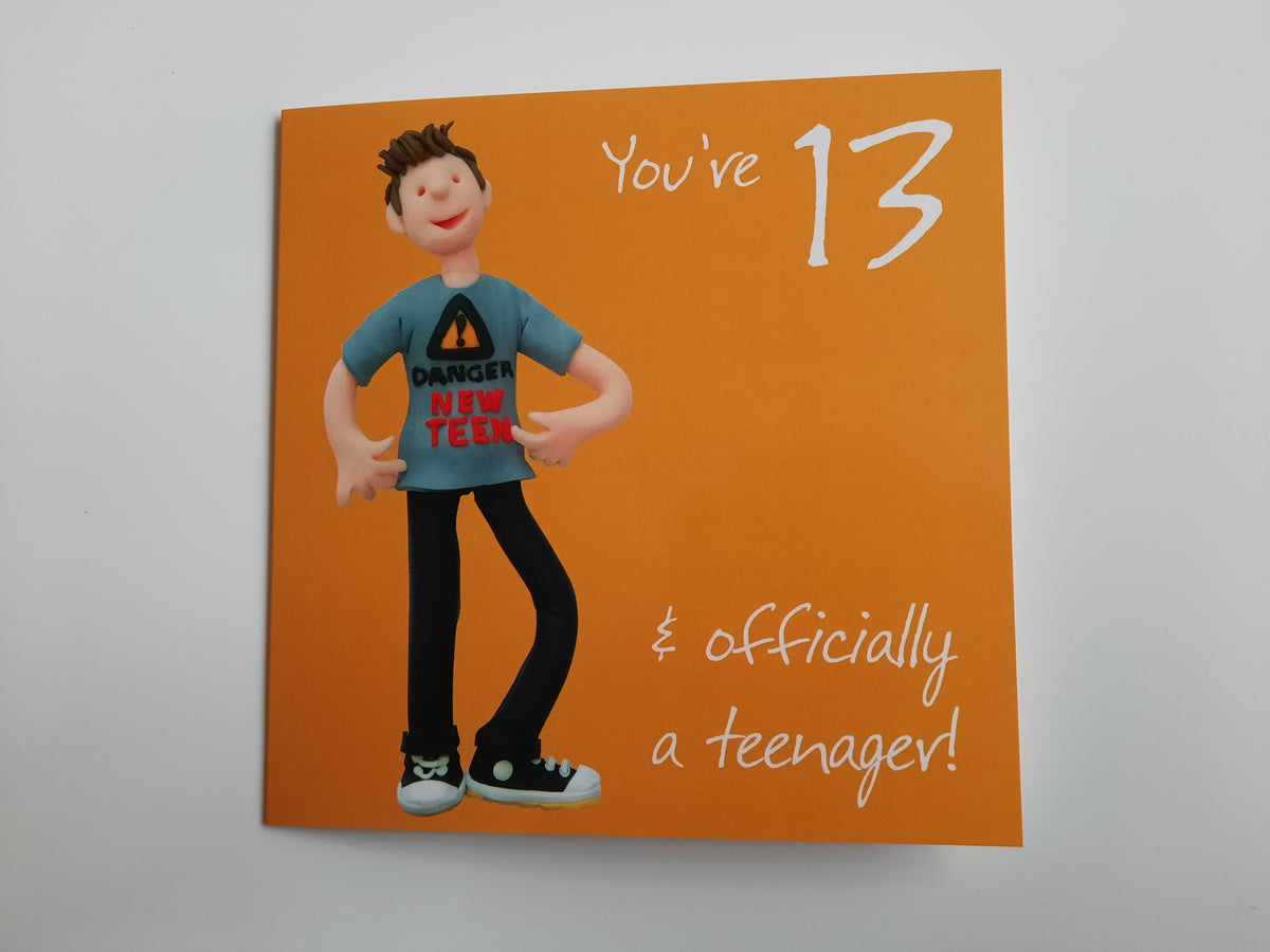 13th Birthday Card for Boys - You're 13 & Officially a Teenager!
