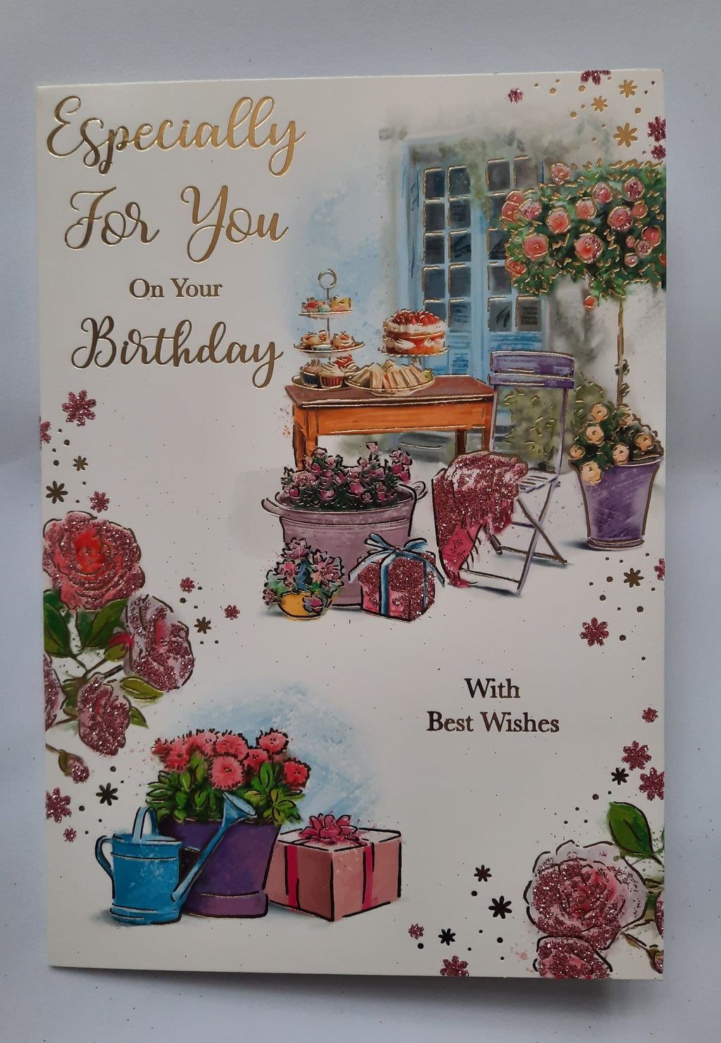 Especially For You On Your Birthday card - inside spread with verse