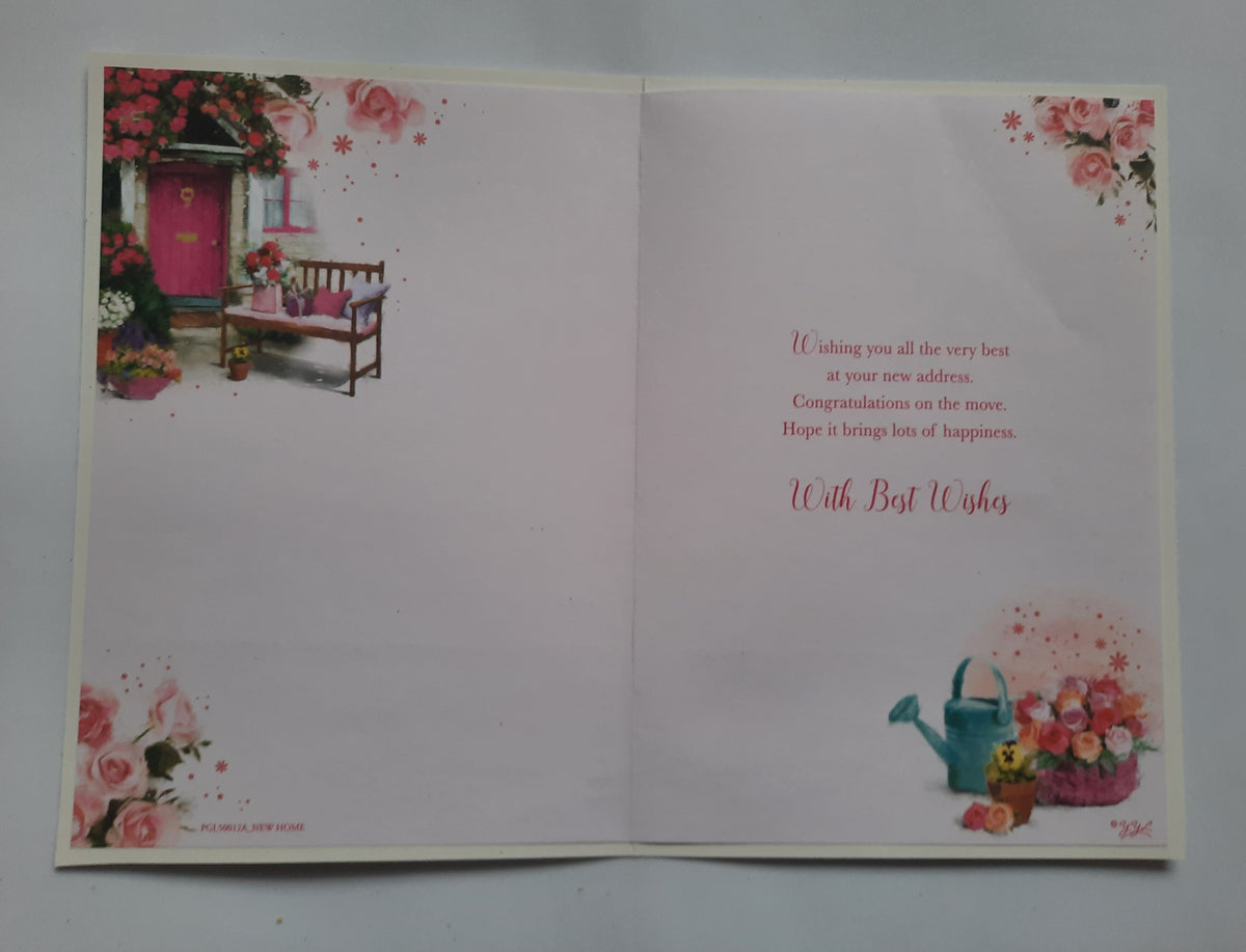 Congratulations On Your New Home Card - Rose Cottage Floral Design