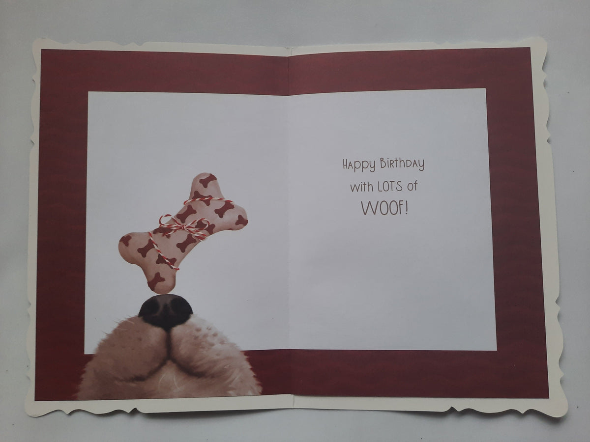 Happy Birthday from the Dog Card - Funny Dog Birthday Card