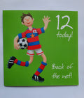 12th Birthday Card - You're 12 Today! Back of the Net! Football Card for Boys