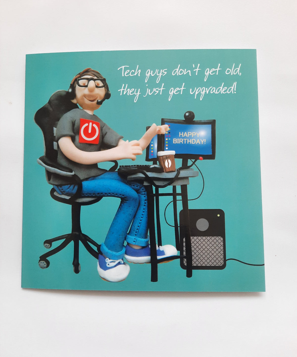 Birthday Card - Tech Guys Don't Get Old They Just Get Upgraded