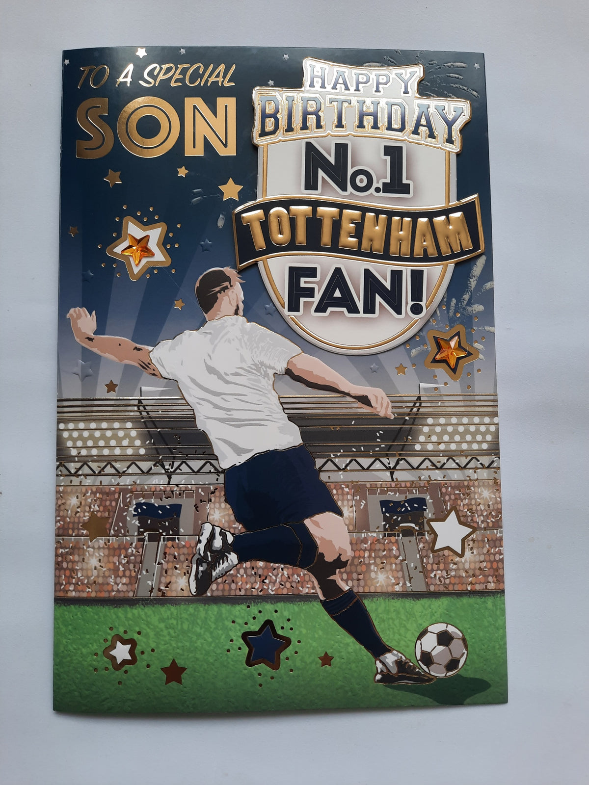 Birthday Card - To A Special Son Happy Birthday No.1 Tottenham Fan
