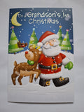Grandson's First Christmas Card – Santa & Reindeer