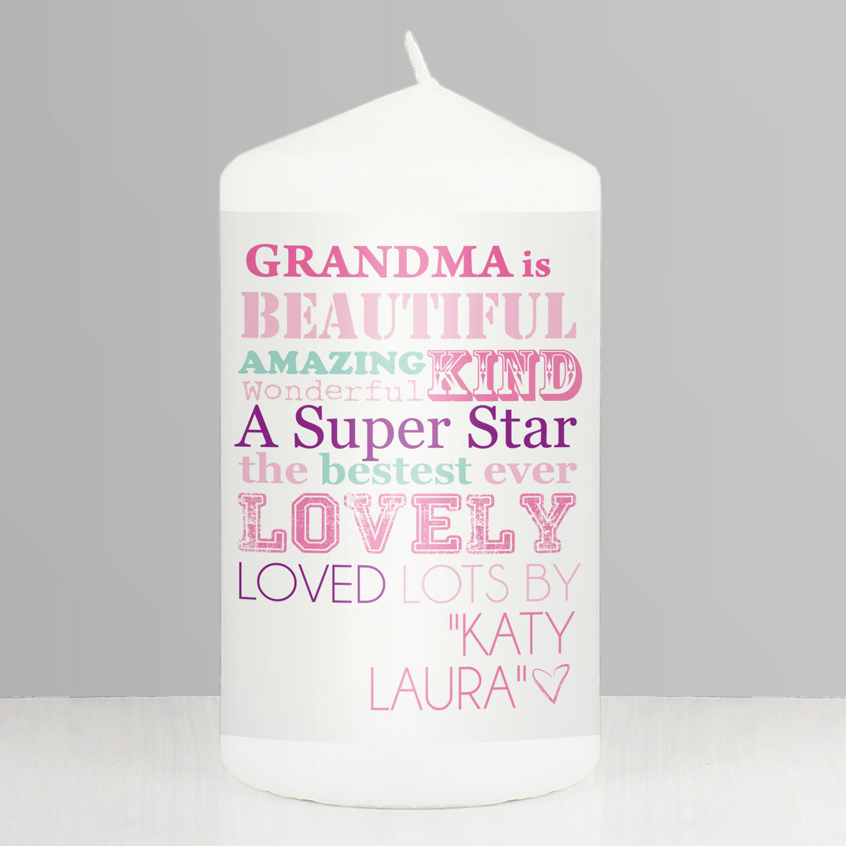 Personalised She Is... Pillar Candle