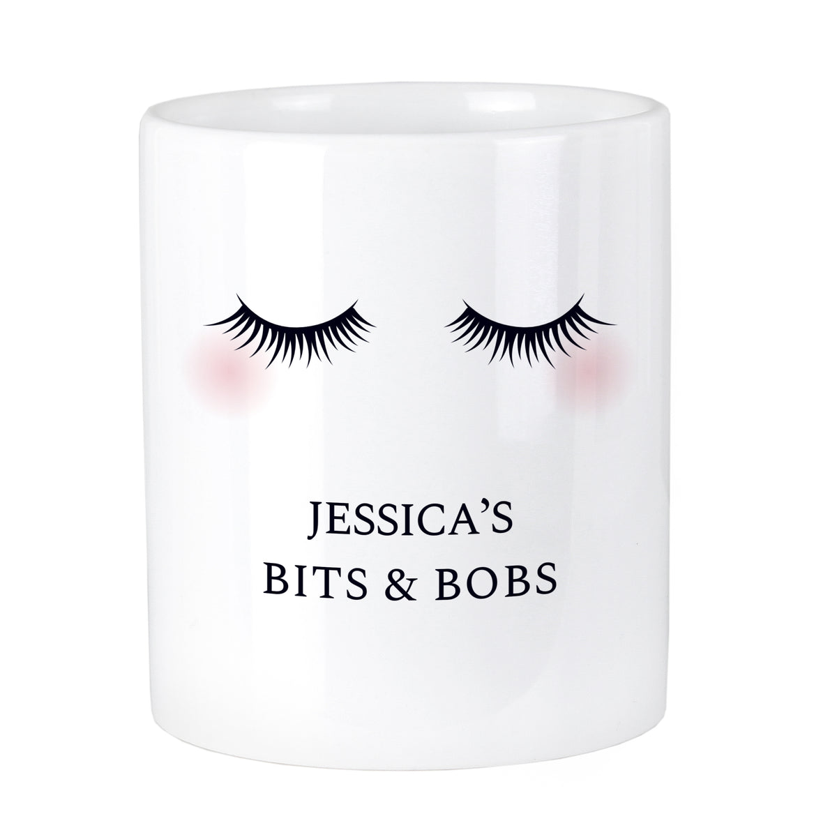 Personalised Eyelashes Ceramic Storage Pot