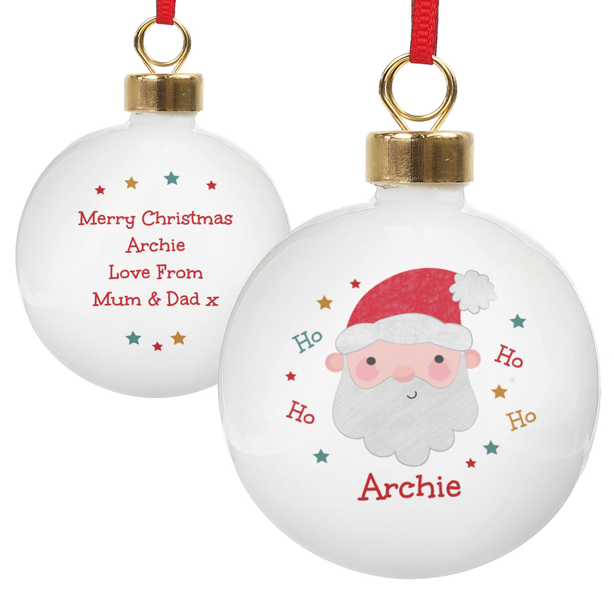 Personalised Santa Christmas Bauble