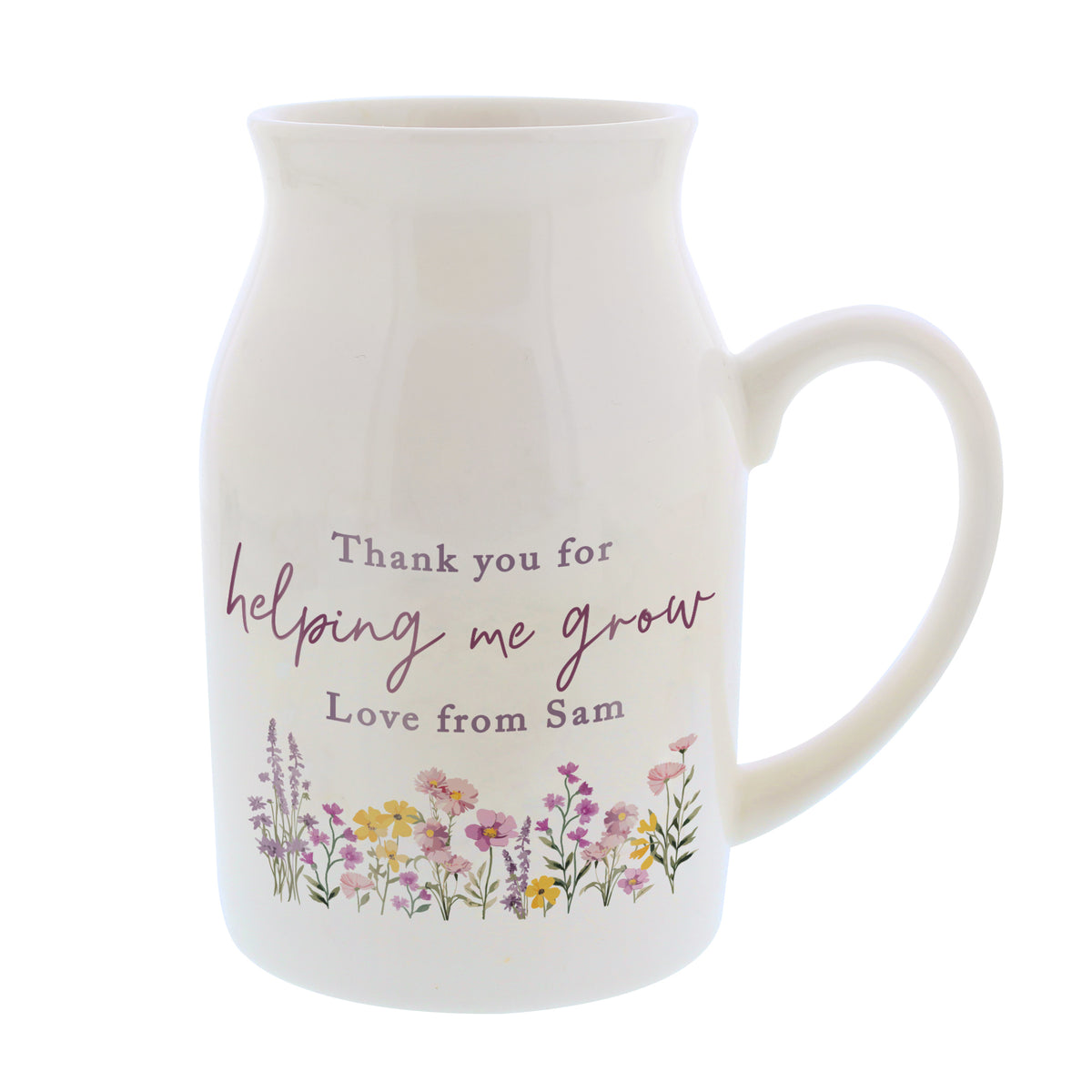Personalised Wild Flower Jug Vase