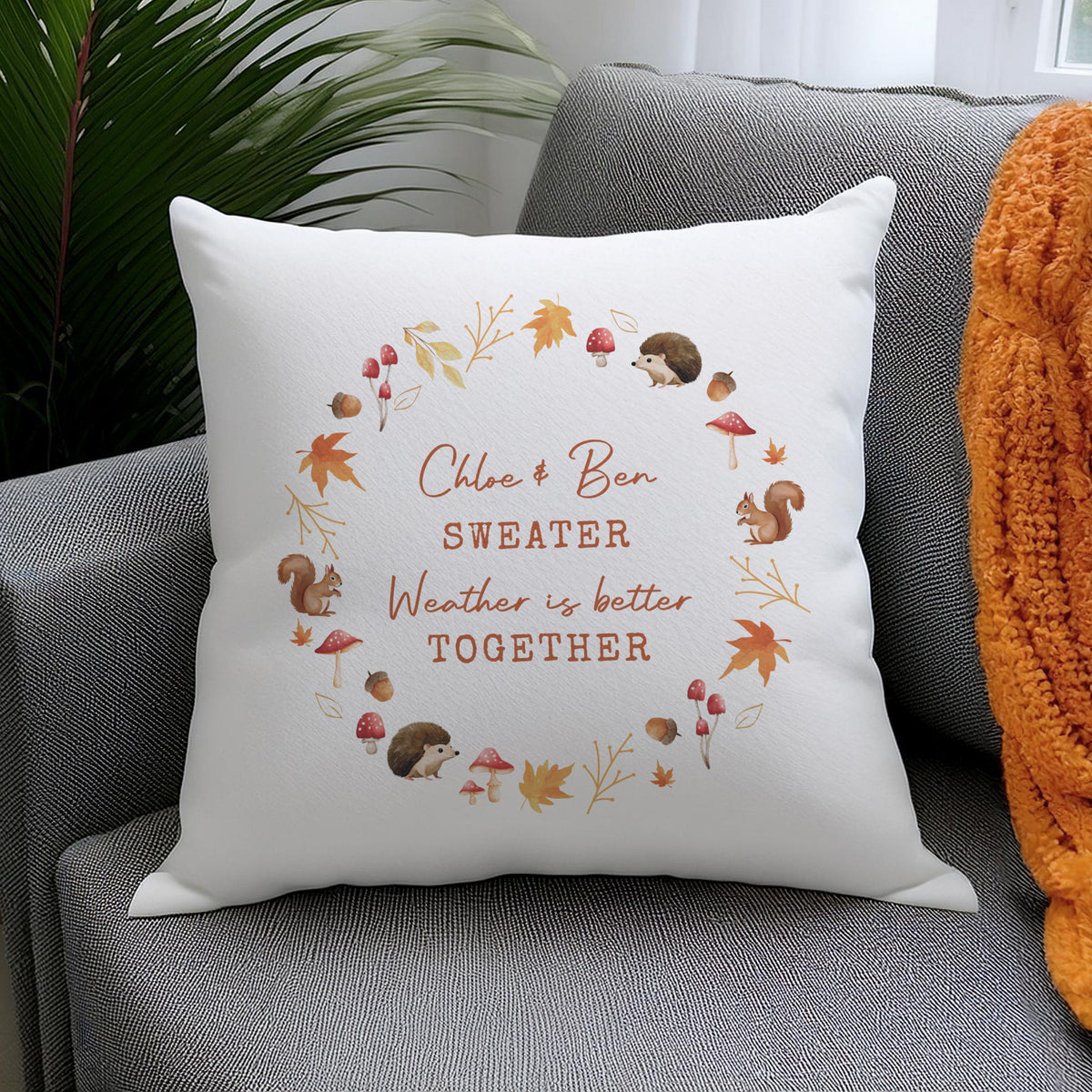 Personalised Autumn Cushion