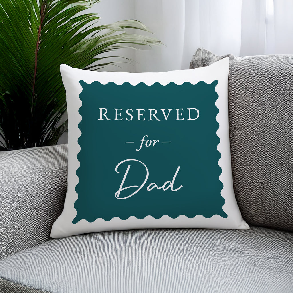 Personalised Deep Teal Reserved For Cushion