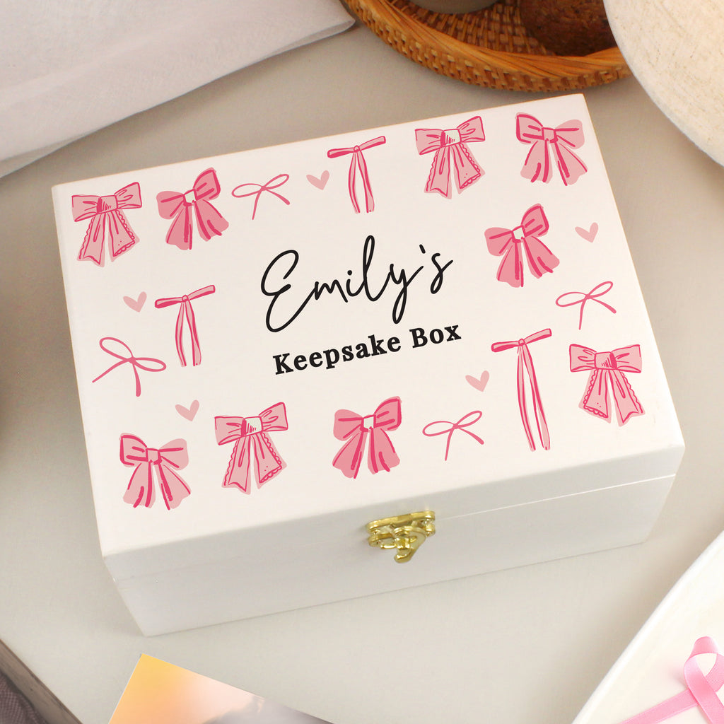 Personalised Bow Storage Box