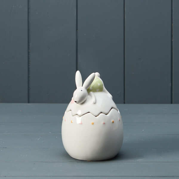 Ceramic Rabbit Storage Jar H13cm W9.5 D9.5