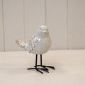 Medium Glazed Ceramic Bird Ornament with Textured Detail - 188g
