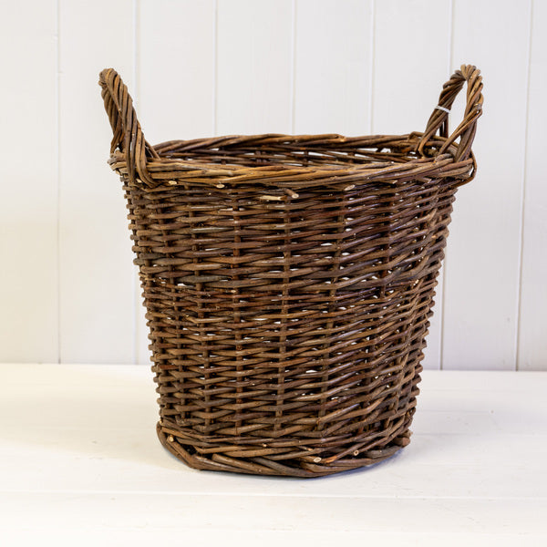 Round Log Basket with Ears TD32xH27/TH34.5xB23cm  Weight-549g