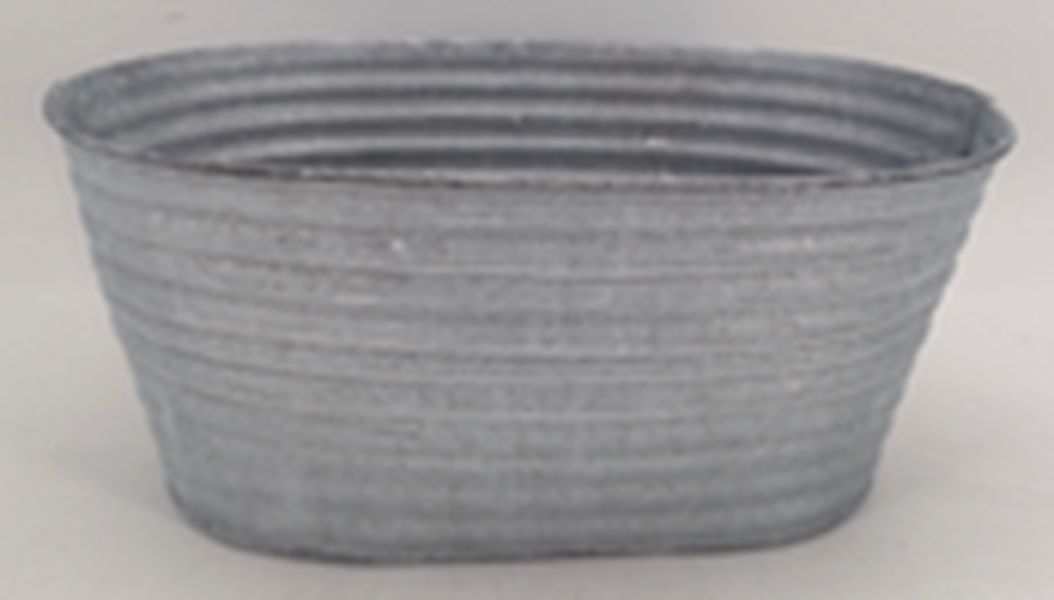24 x 14.5cm Aged Zinc Trough