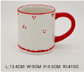 Snowflake Red Detailed Mug