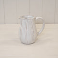 Natural Ceramic Jug with Petal Shape design Small 14.7cm x 10.2cm x 14.2cm