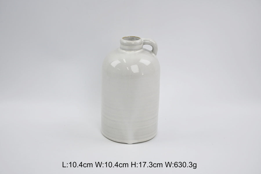 Natural Stoneglazed Short Jug Shaped Vase
