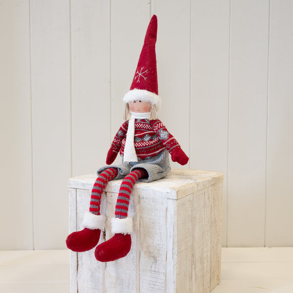 Fabric Boy in Winter Sweater Red and Grey